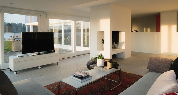 豪華別墅客廳電視區(qū)域裝修設(shè)計案例效果圖