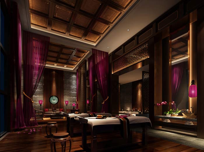 杭州spa會所按摩區(qū)域軟裝設(shè)計(jì)案例效果圖