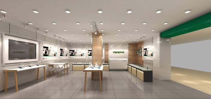 OPPO手機(jī)店鋪大廳裝修設(shè)計案例效果圖