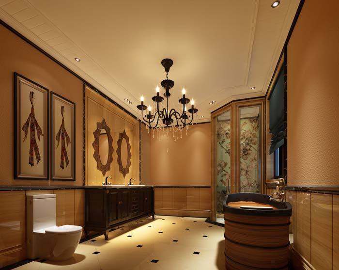 半山國(guó)際豪華別墅浴室裝修設(shè)計(jì)案例效果圖