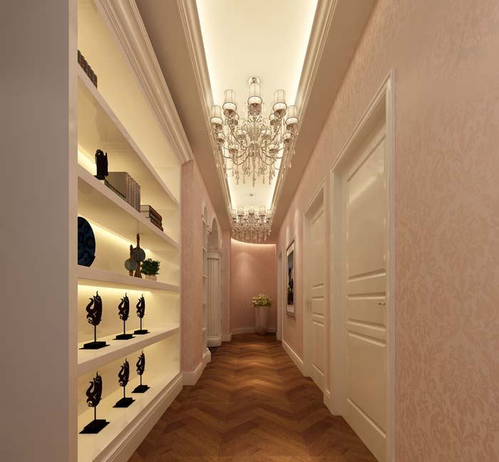 溫馨、浪漫美容院走廊裝修設計案例效果圖