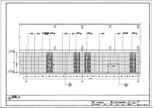 青少年活動(dòng)中心深化設(shè)計(jì)施工圖三層C區(qū)公共區(qū)域4立面圖(1)