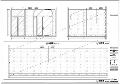 商場深化設計施工圖負一層立面圖12-14
