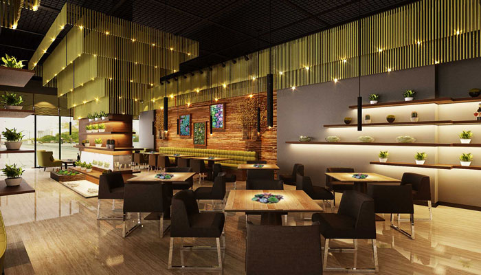 現代風格咖啡廳前臺區域裝修設計案例效果圖