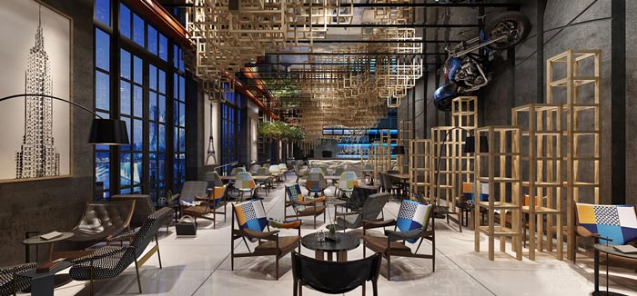 杭州咖啡店裝修設(shè)計案例效果圖