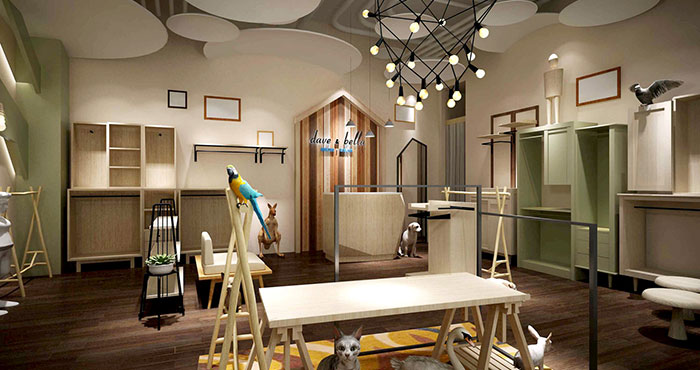 個性童裝專賣店軟裝裝修設計案例效果圖