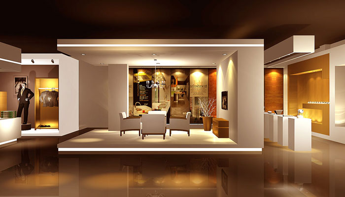 燈具展廳休閑區(qū)裝修設(shè)計效果圖