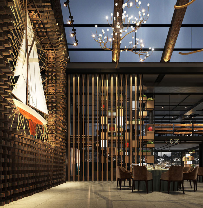 自然、素樸的餐廳背景墻裝修設計方案效果圖