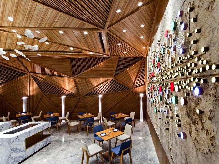 餐廳背景墻裝修設計案例效果圖