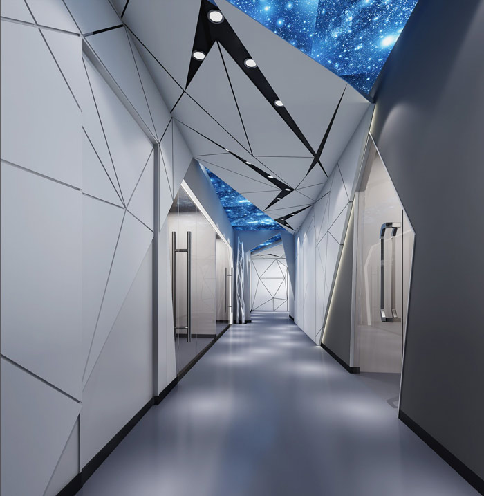 右腦開(kāi)發(fā)教育機(jī)構(gòu)走廊裝修設(shè)計(jì)案例效果圖