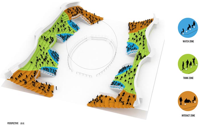 天津濱海圖書館書架空間格局效果圖