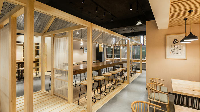 特色面館中間區域裝修設計效果圖