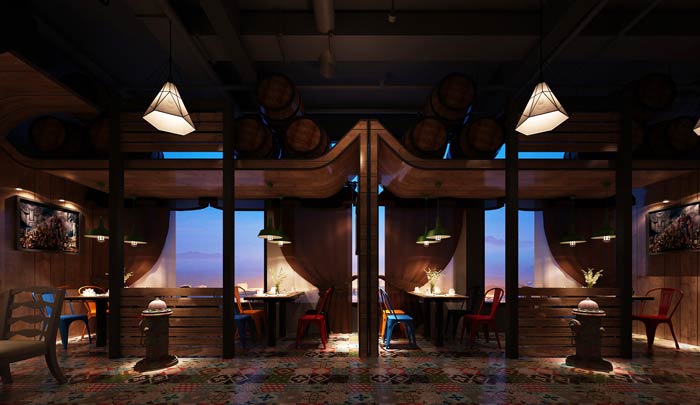 變形金剛主題餐廳裝修設計效果圖