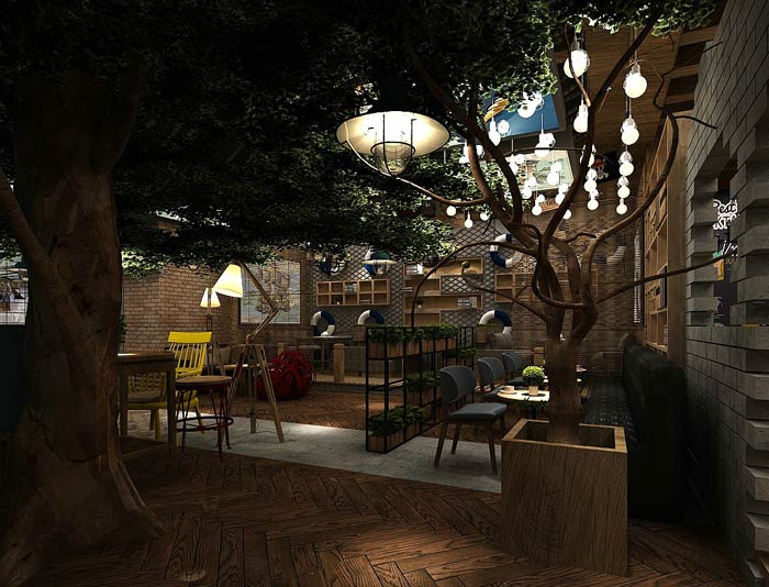 海賊王主題餐廳內部裝修設計效果圖