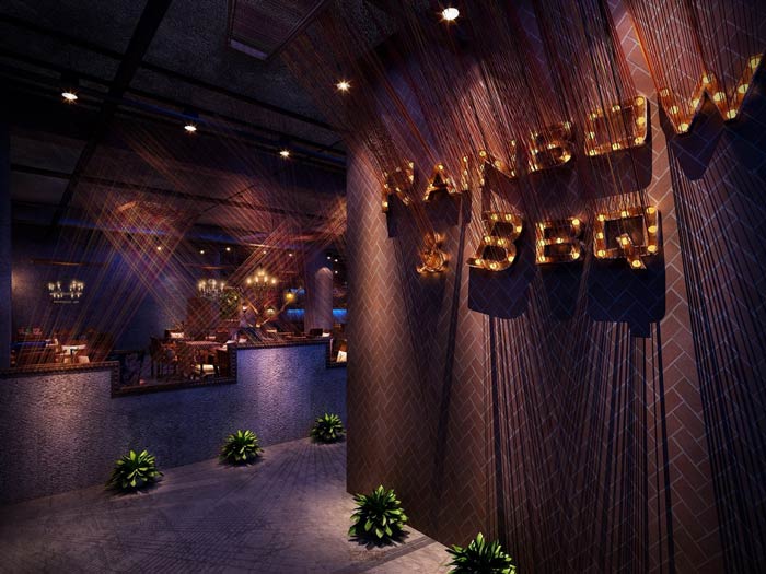 燒烤店進門區裝修設計效果圖