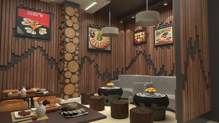 日式快餐廳就餐區(qū)裝修設計效果圖