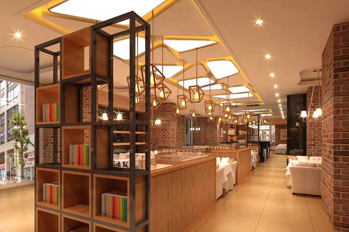 牛排西餐廳餐區裝修設計效果圖