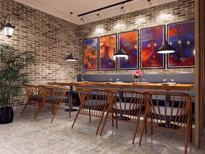 私房菜餐廳餐區裝修設計效果圖