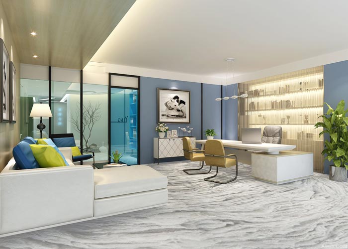 總裁辦公室裝修設計實景圖