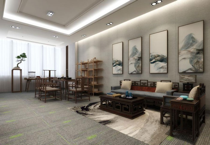 國際貿易公司辦公室茶室裝修設計效果圖