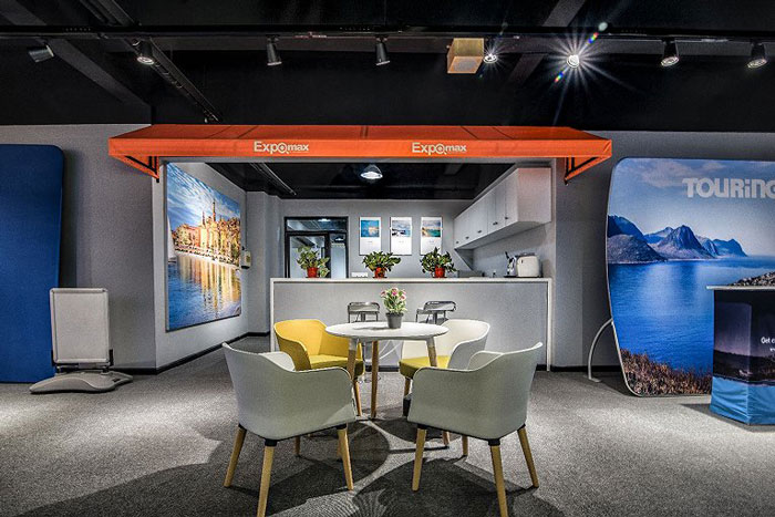 展示器材公司辦公室茶水間裝修設計效果圖