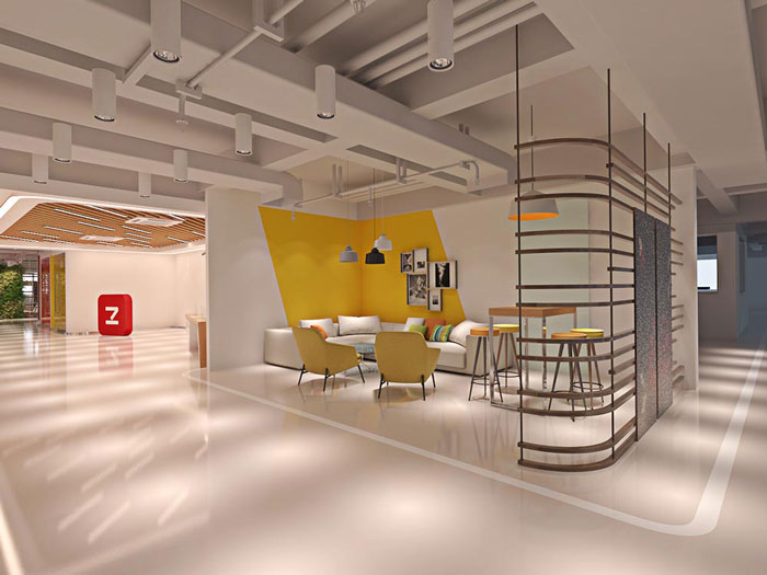 網(wǎng)絡科技公司辦公室洽談區(qū)裝修設計效果圖