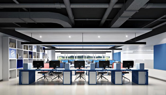 杭州余杭區(qū)臨平辦公室辦公區(qū)裝修設計效果圖