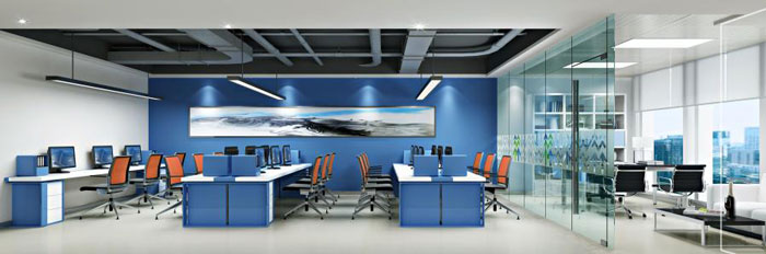 杭州余杭區(qū)臨平辦公室辦公區(qū)裝修設計效果圖