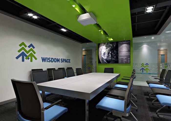 杭州余杭區(qū)臨平辦公室會議室裝修設計效果圖