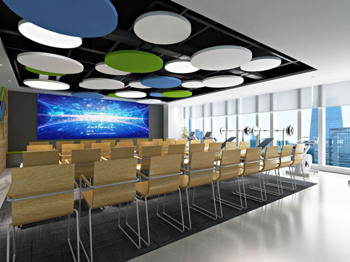 杭州余杭區(qū)臨平辦公室培訓室裝修設計效果圖