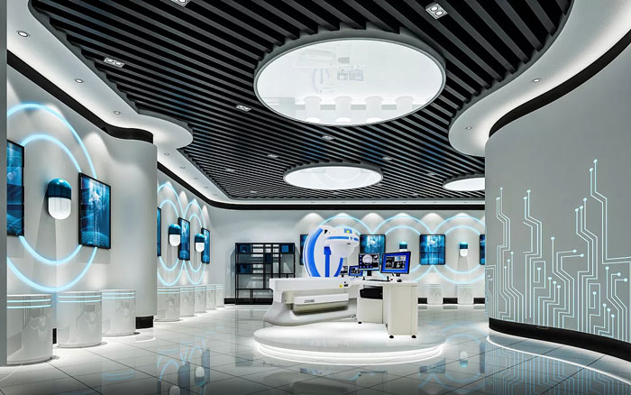 醫藥辦公室展廳裝修設計效果圖