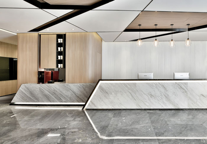 聯合辦公大樓前臺裝修設計效果圖