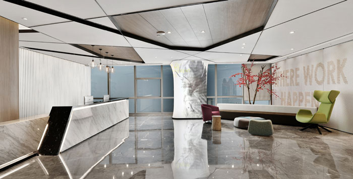 聯合辦公大樓大廳裝修設計效果圖