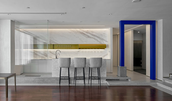 1300平方辦公室茶水間吧臺裝修設(shè)計效果圖