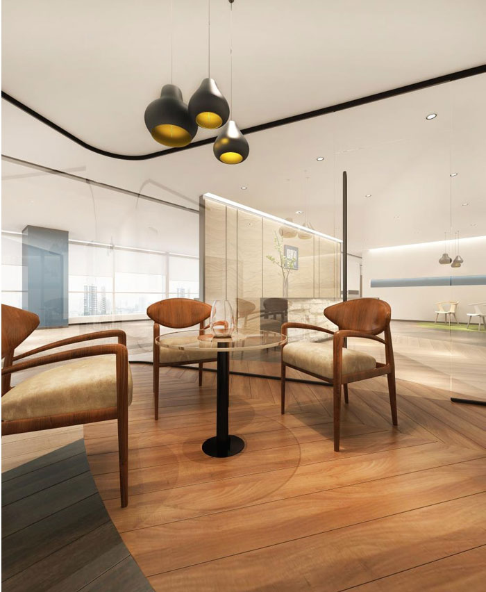 管理咨詢公司辦公室接待室裝修設計效果圖