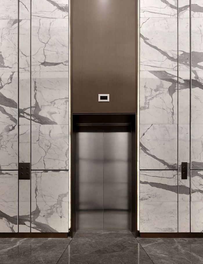 藥業公司辦公室電梯廳裝修設計效果圖