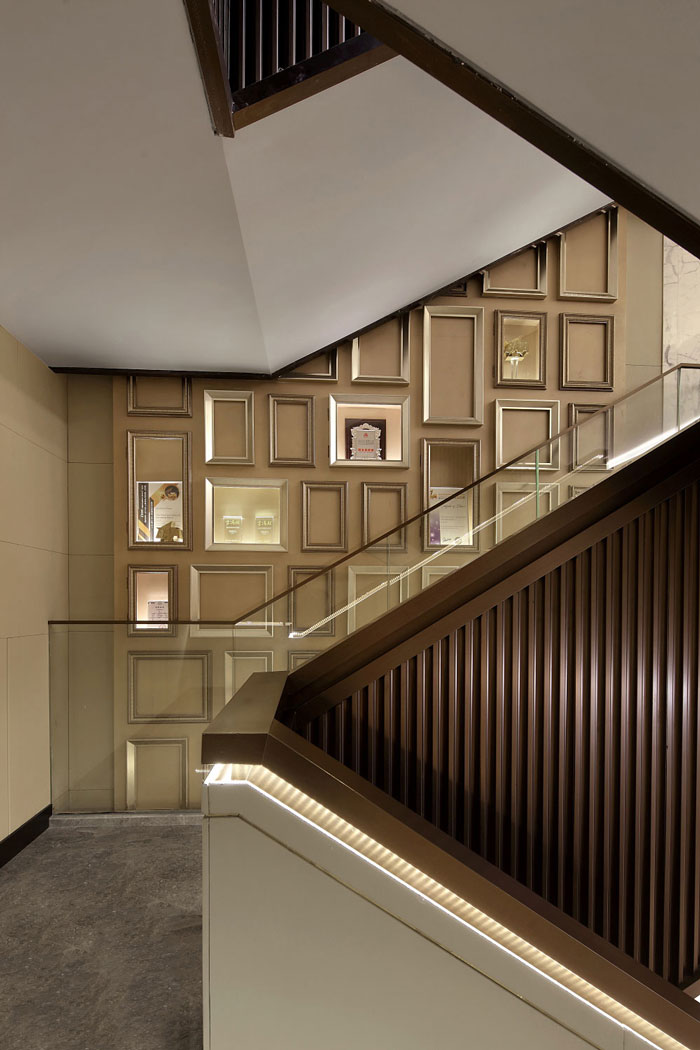 藥業公司辦公室樓梯縮影裝修設計效果圖