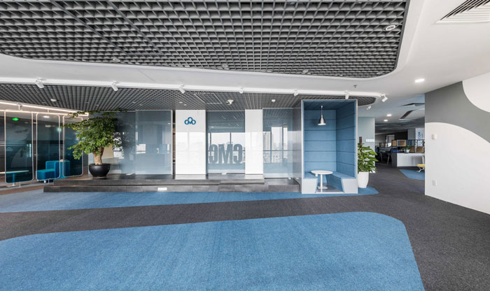 通訊科技公司辦公室過道裝修設計效果圖