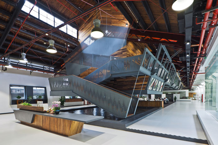 實業投資公司辦公室前臺裝修設計效果圖