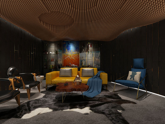 集團辦公室電影廳裝修設計效果圖