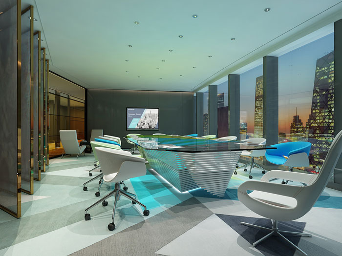 集團辦公室會議室裝修設計效果圖