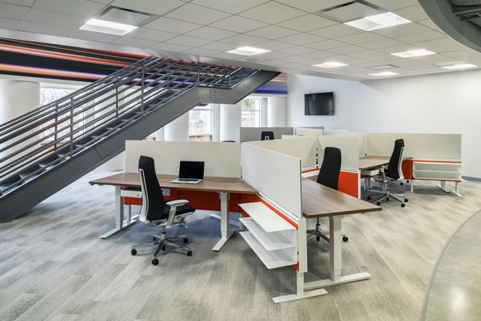 營銷策劃公司辦公室辦公區(qū)裝修設計效果圖