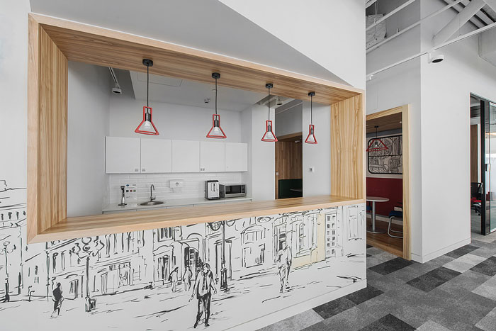 通信公司辦公室茶水間裝修設計效果圖