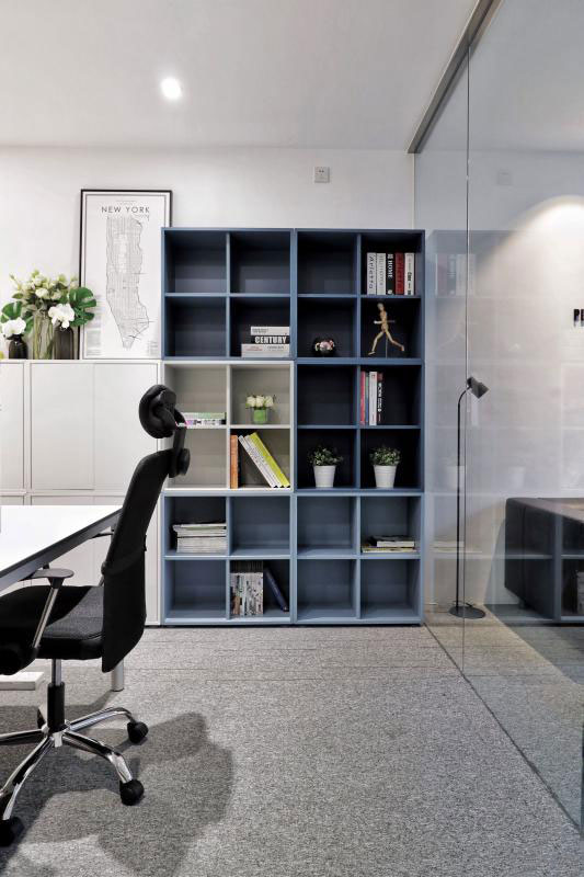 杭州彭埠辦公室書柜裝修設計效果圖