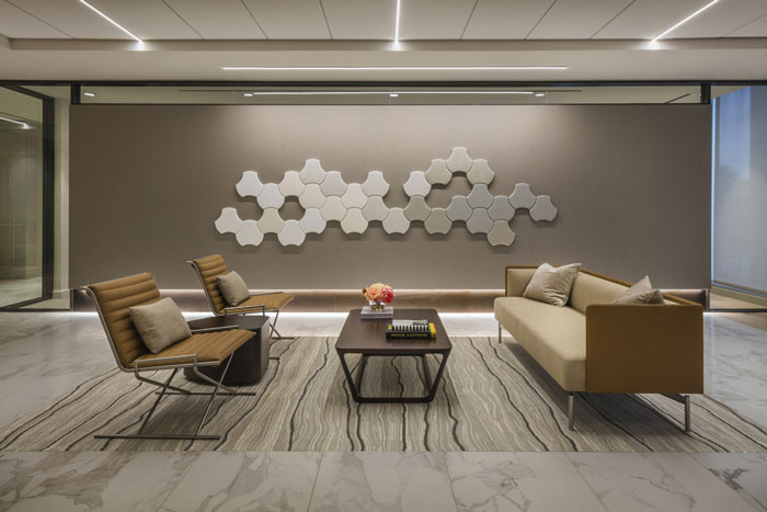 現代簡約辦公室接待區裝修設計效果圖