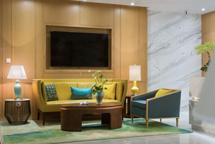 杭州近江辦公室前臺接待區(qū)裝修設計方案