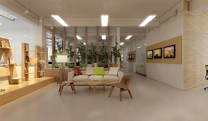 創客空間辦公室交流區裝修設計效果圖