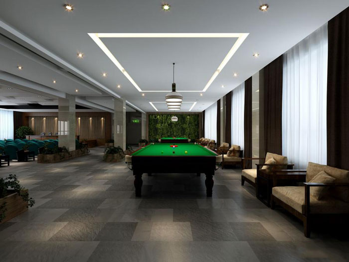 杭州余杭辦公樓臺球區(qū)裝修設(shè)計(jì)效果圖