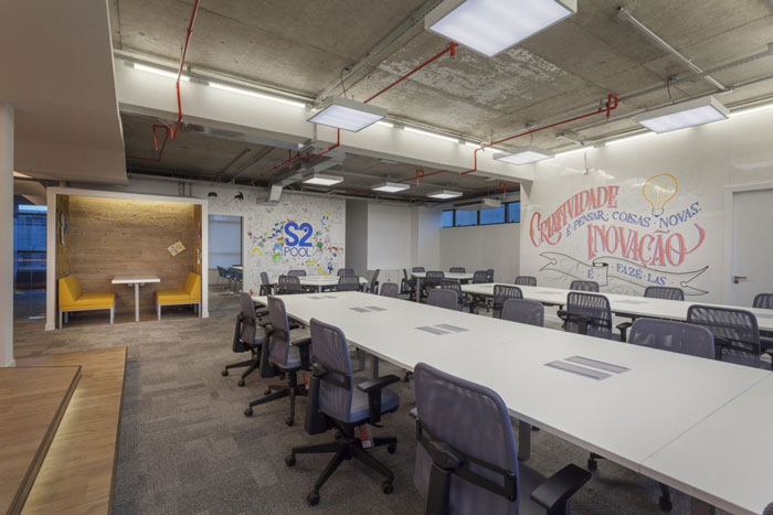 金融企業辦公室辦公區裝修設計效果圖