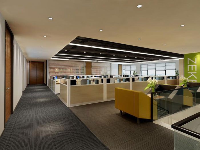 杭州倉前辦公室辦公區(qū)裝修設(shè)計效果圖